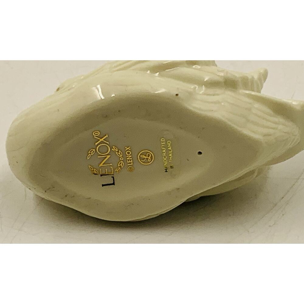 Lenox Swan Porcelain Place Card Holder 24K Gold Beak Cake Topper Vintage - Picture 5 of 5